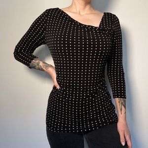 White House Black Market Polka Dot Blouse